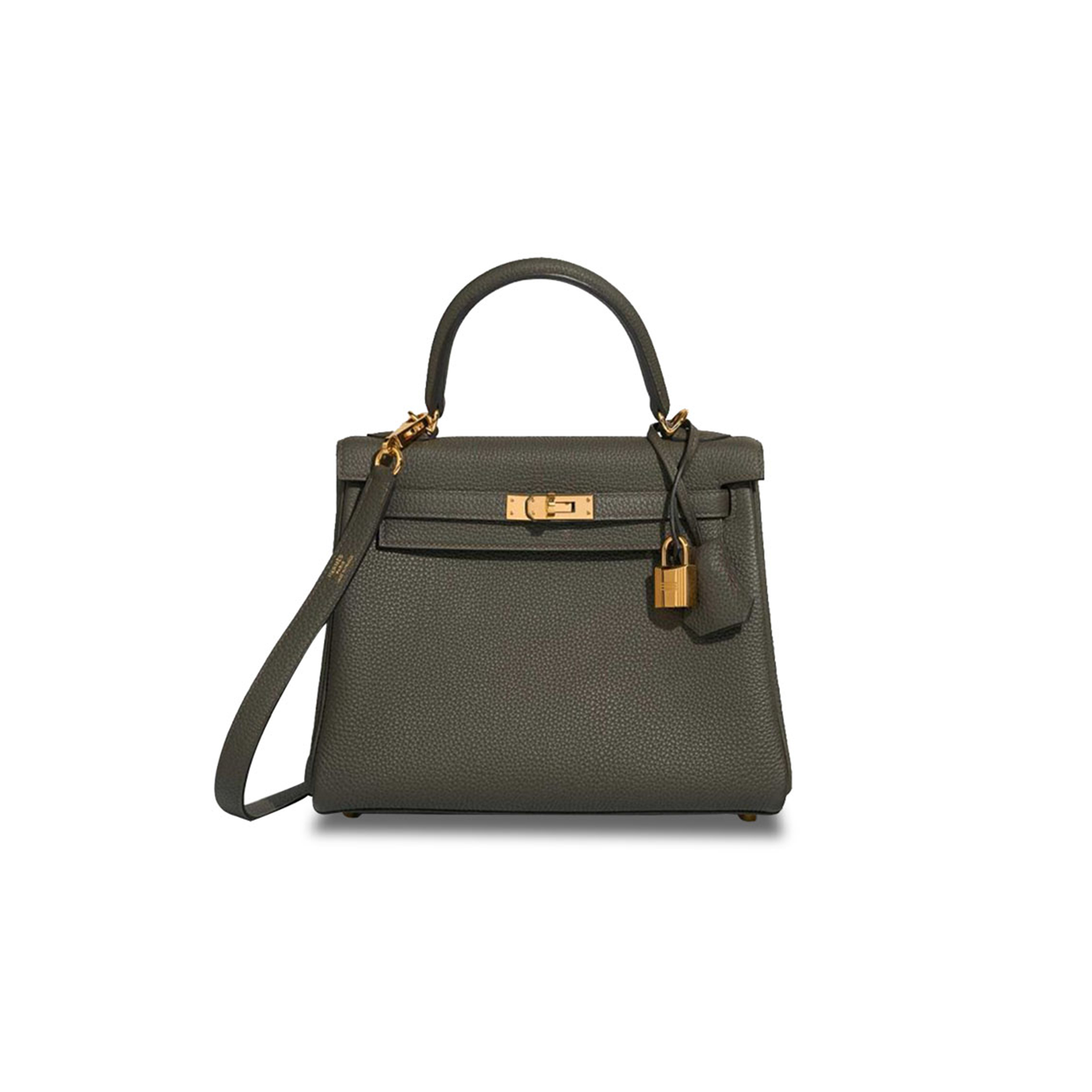 H**mes master kelly 25 togo vert de gris (25*17*7cm)